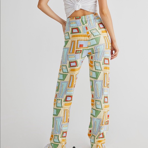 House of sunny pepperland pants sz small color puzzle print - worn once - Picture 4 of 4
